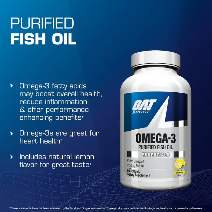 Ômega 3 Purified Fish Oil Essentials 800mg 90 SoftGels Gat