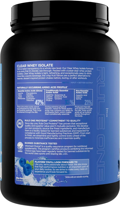 Whey Isolado Clear Whey Isolate Rule1 689g Blue Rasperry