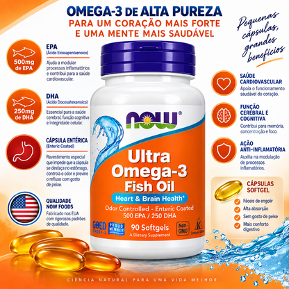 Ômega-3 Ultra NOW Foods 90 Softgels NOW Foods