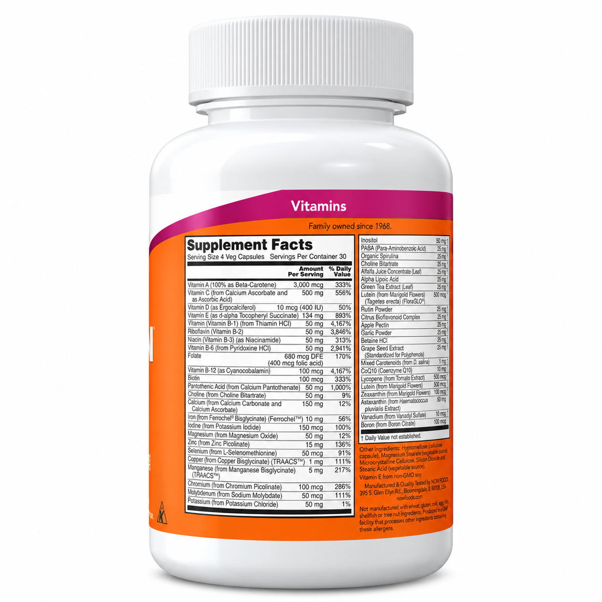 Multivitamínico Special Two 120 Cápsulas Vegetais NOW Foods