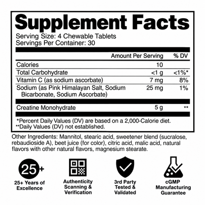 Creatina Chews 120 Tabletes GAT Sport
