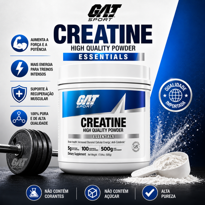 Creatina Monohidratada High Quality Powder 500g Gat Sports