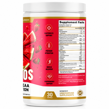 Aminoácido Premium Aminos BCAA + EAA Hydration Panda Supplements