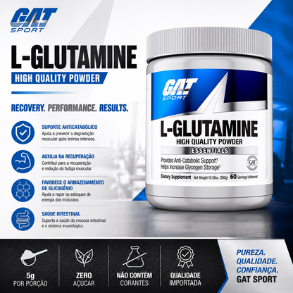 L-Glutamina High Quality Powder 300g Gat Sports