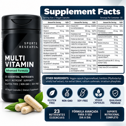 Multivitamin Advanced Formula 60 Cápsulas Sports Research