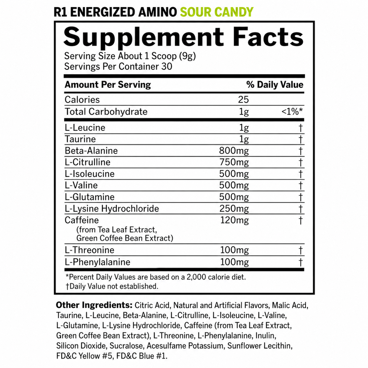 Aminoácido Energized Amino Sour Candy Rule 1 30 Servings