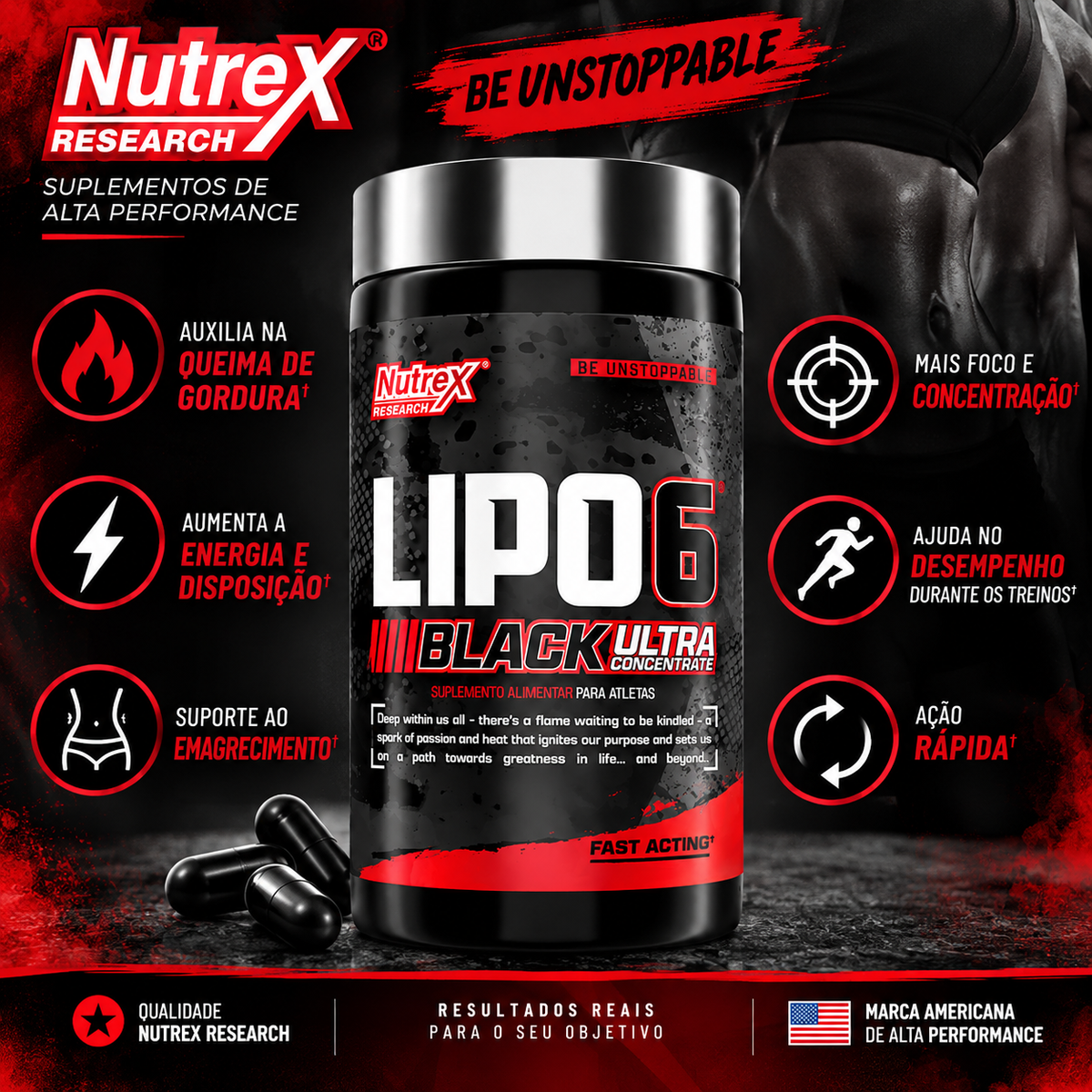 Termogênico Lipo 6 Black Ultra Concentrate Nutrex Research