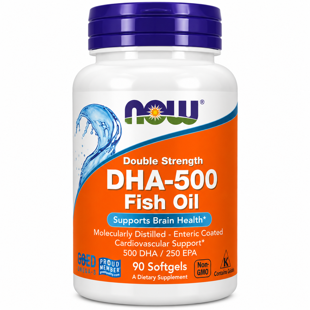 DHA-500 Double Strength NOW Foods 90 Softgels NOW Foods
