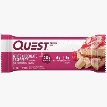 QuestBar Protein White Chocolate Raspberry 60g - Quest Nutrition