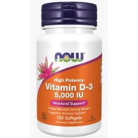Vitamina D-3 5000 UI 120caps - NOW 