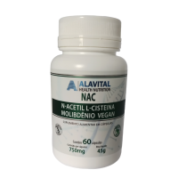 NAC N-Acetil L-Cisteina MOBIBDÊNIO VEGAN 750mg (60caps)